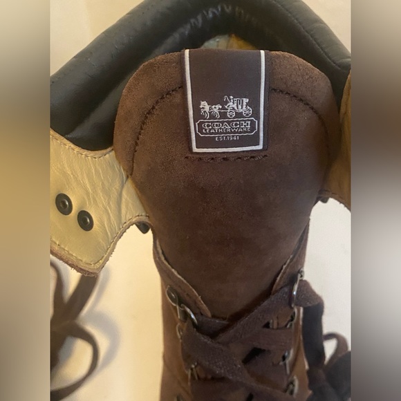 Women’s Coach Carol Brown Suede High Heel Boots Size 6 - Picture 10 of 12